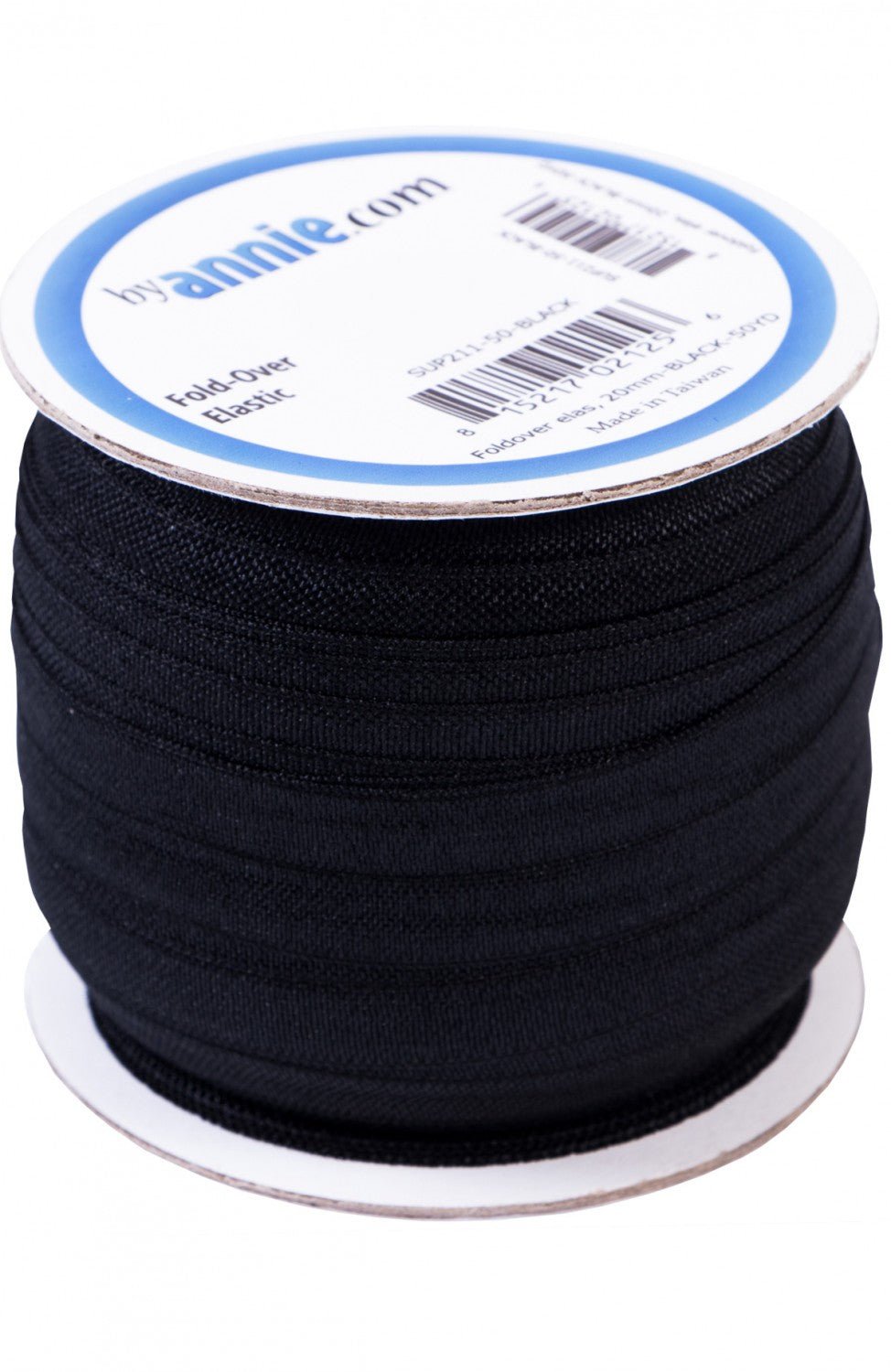 By Annie19mm Fold - over Nylon Elastic BlackElastic
