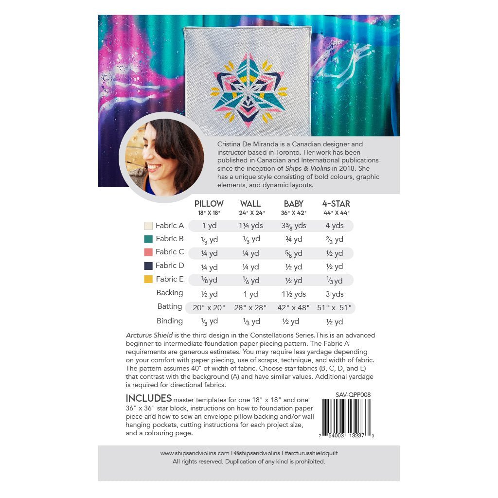 Ships & ViolinsArcturus Shield Quilt PatternQuilt Patterns