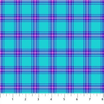 NorthcottPiccadilly Small Plaid AquaFabric