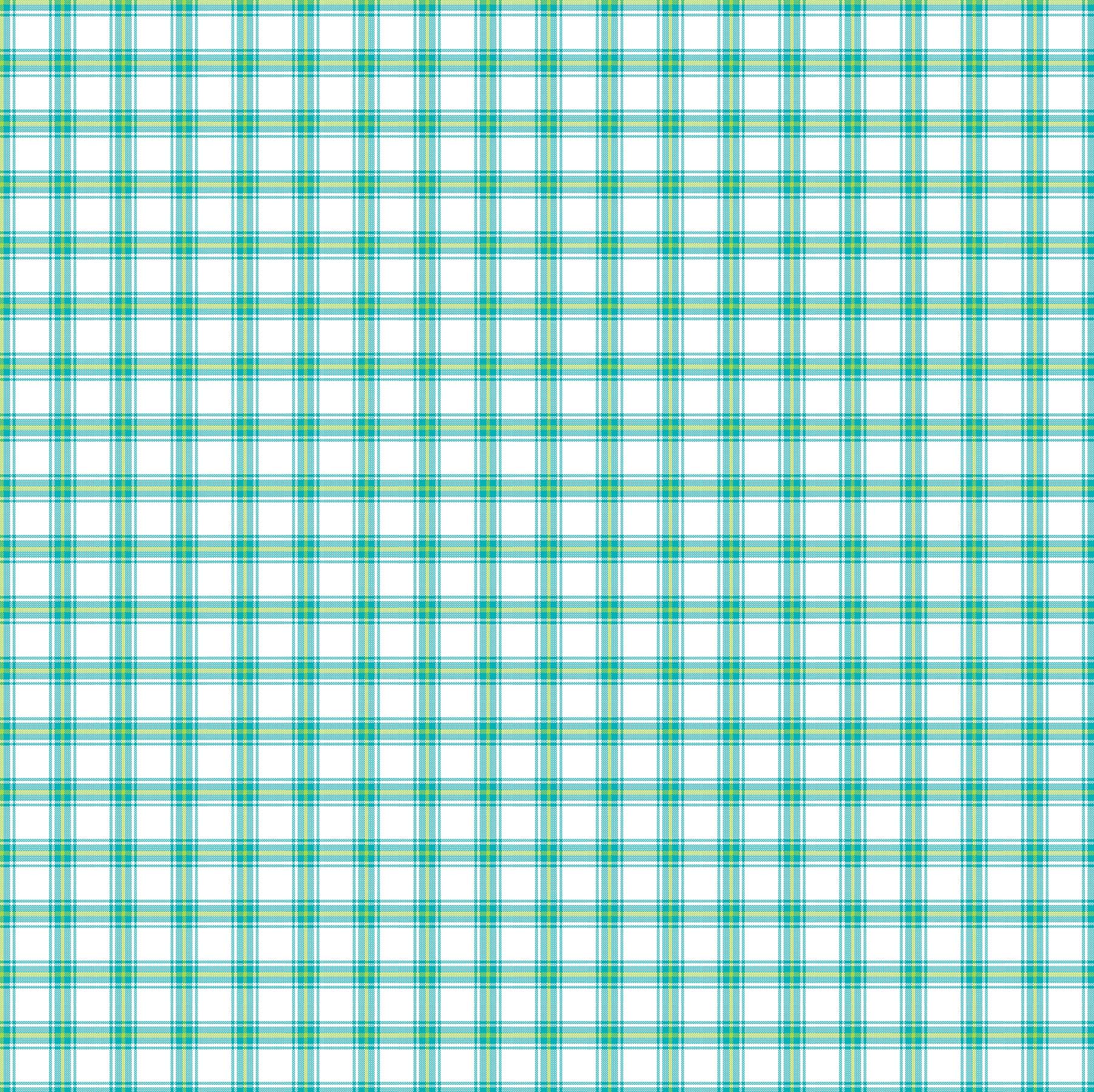 NorthcottPiccadilly Small Plaid TurquoiseFabric