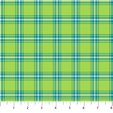 NorthcottPiccadilly Quilt Fabric Small Plaid LimeFabric