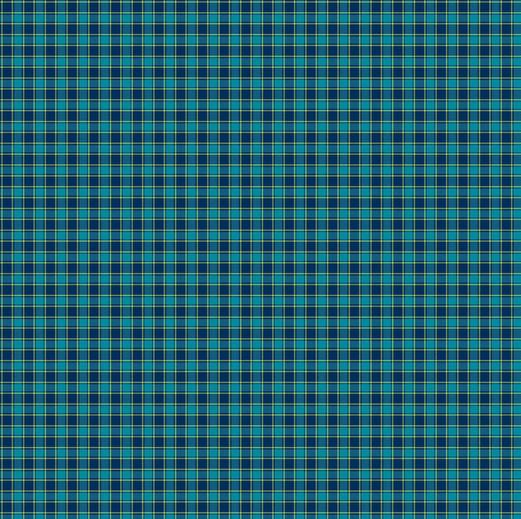 Piccadilly Quilt Fabric Tri-Colour Check Navy | Northcott