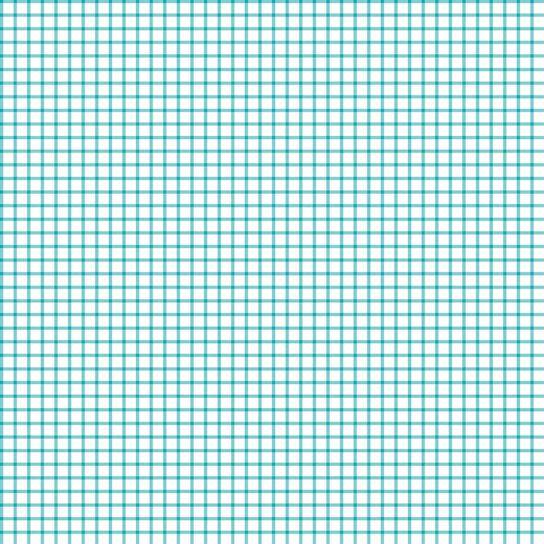 NorthcottPiccadilly Quilt Fabric Open Check AquaFabric