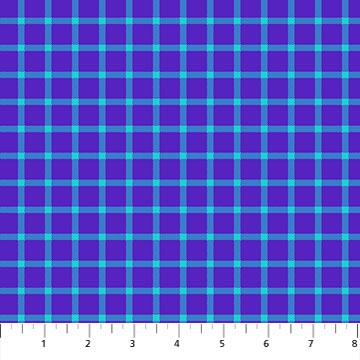 Piccadilly Quilt Fabric Open Check Purple