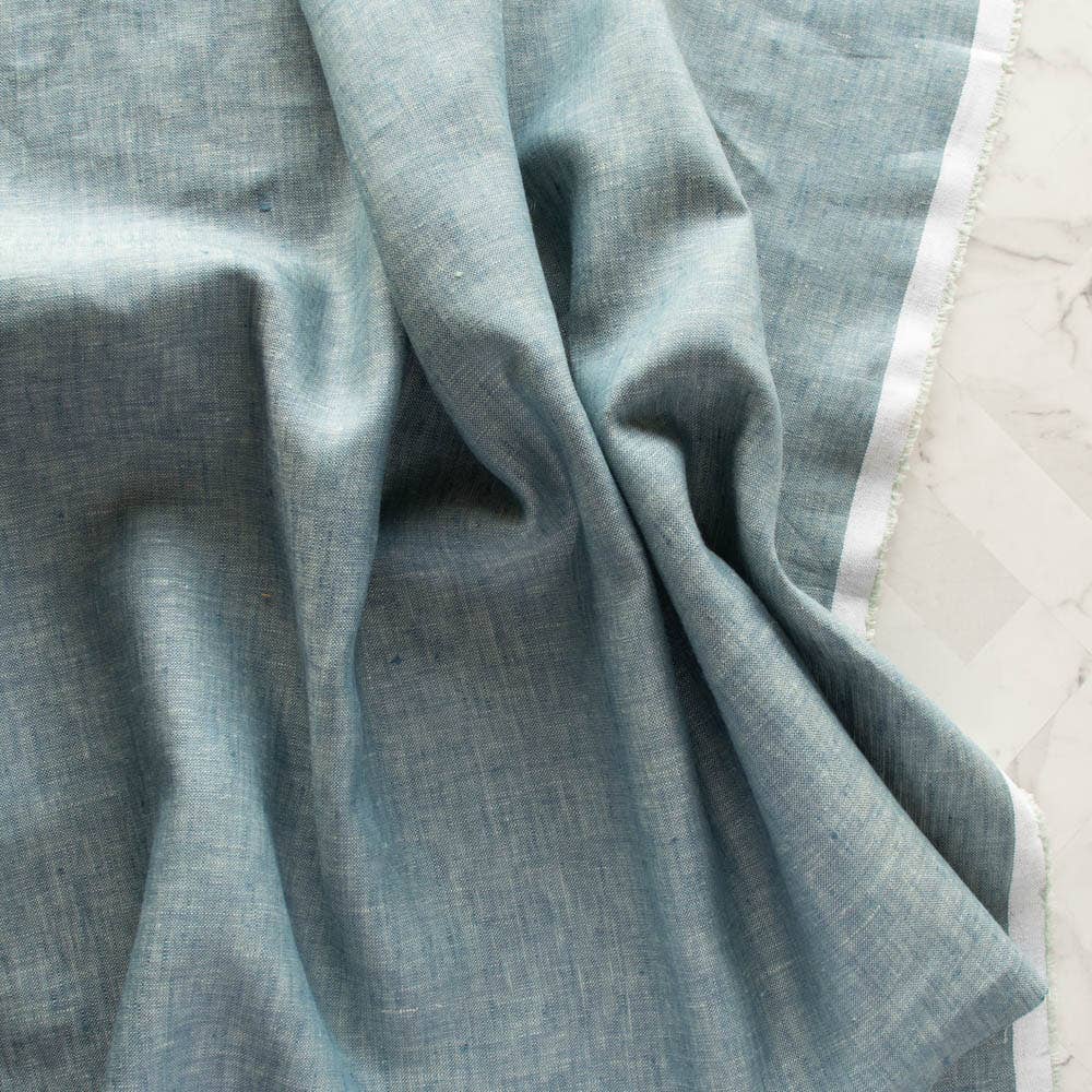 Birch FabricsYarn - Dyed Linen Fabric StormyFabric