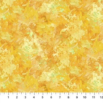 NorthcottSeptember Morning Quilt Fabric Brush Stroke Texture YellowFabric