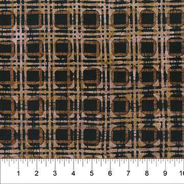 Banyan BatiksCanoe Lake Batik Quilt Fabric Double Plaid BlackFabric