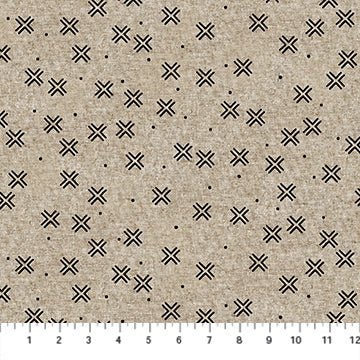 FIGO FabricsHarmony Quilt and Apparel Fabric Blossoms GreyFabric