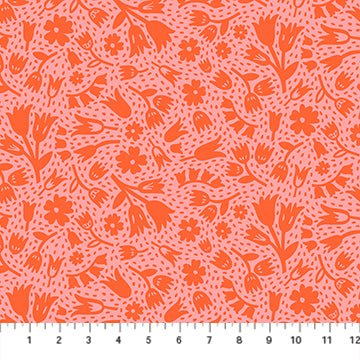 FIGO FabricsSqueeze Flowers PinkFabric