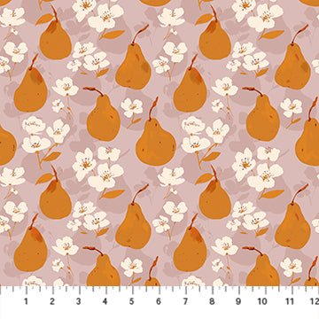 FIGO FabricsSummer's End Quilt Fabric Pears LilacFabric