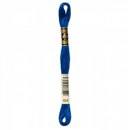 DMC6 - Strand Embroidery Floss 824 Very Dark BlueThread & Floss
