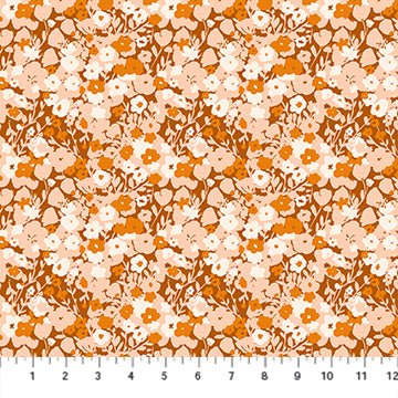 FIGO FabricsSummer's End Quilt Fabric Small Flowers RustFabric
