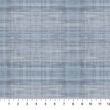 FIGO FabricsHoney Bloom Quilt Fabric Plaid BlueFabric