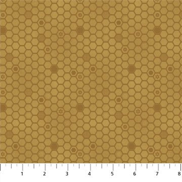 FIGO FabricsHoney Bloom Honeycomb GoldFabric