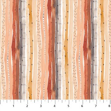 FIGO FabricsWild West Quilt Fabric Stripe PeachFabric