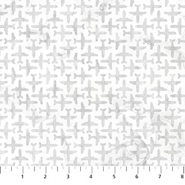 NorthcottJourney Quilt Fabric Airplanes WhiteFabric
