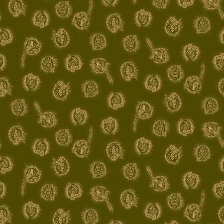 Henry GlassFarmhouse Christmas Quilt Fabric Cameo GreenFabric