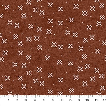 FIGO FabricsHarmony Quilt and Apparel Fabric Blossoms BrownFabric