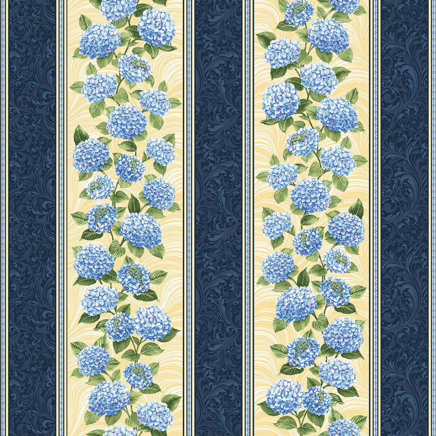 Hydrangea Blue Quilt Fabric