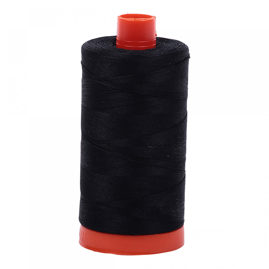 Aurifil 50wt Mako Cotton Quilting Thread 2692 Black (406145990696)