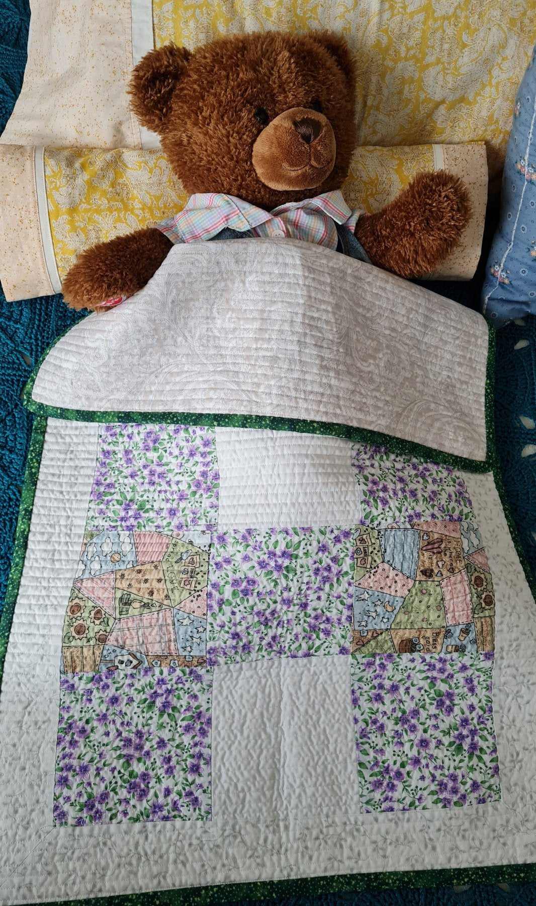 Doll Quilt with Build-A-Bear Teddy
