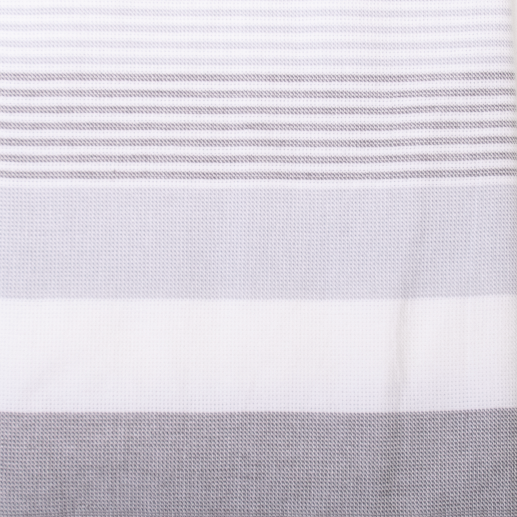 Tea Towel Striped with Fringe Grey