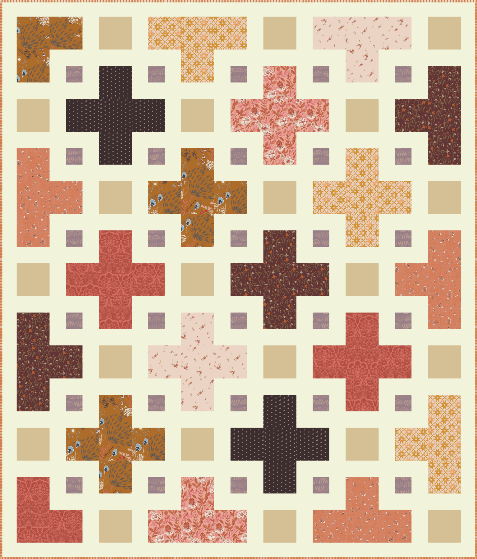 Amber Sunset Violet Quilt Kit | Lindley General Store