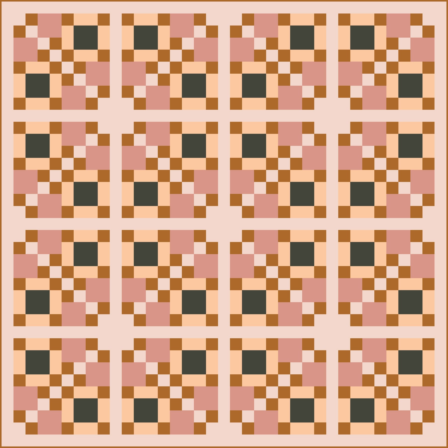 Art Deco Laura's 4-Patch Fabric Kit