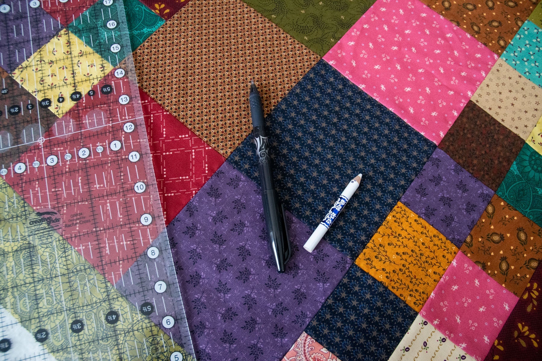 Mary's Patchwork Quilt Pattern - printed