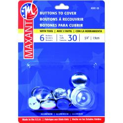 Maxant 1.9mm Covered Button Kit 6ct