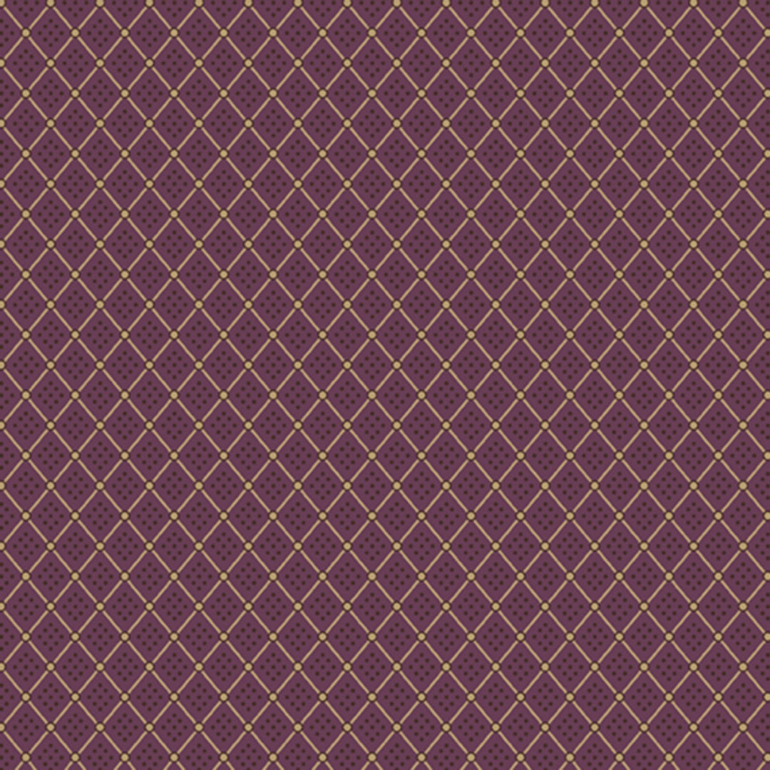 Plumberry Trellis Purple Quilt Fabric by Pam Buda (5909947416741)