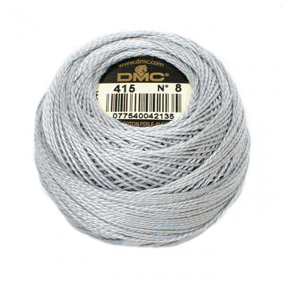 DMC Pearl Cotton Size 8 Thread 415 Pearl Grey (5243519631525)