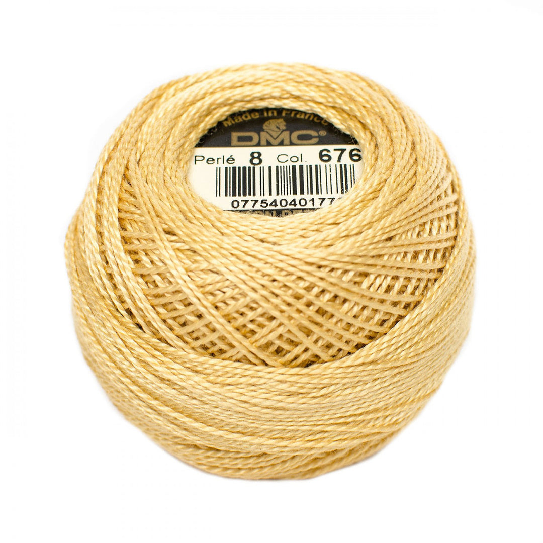 Pearl Cotton Size 8 Thread 676 Lt Old Gold
