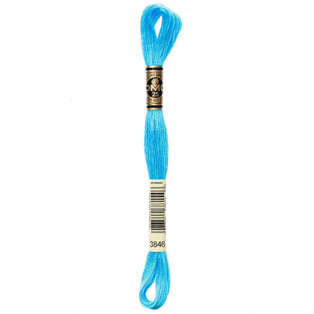6-Strand Embroidery Floss 3846 Lt Bright Turquoise
