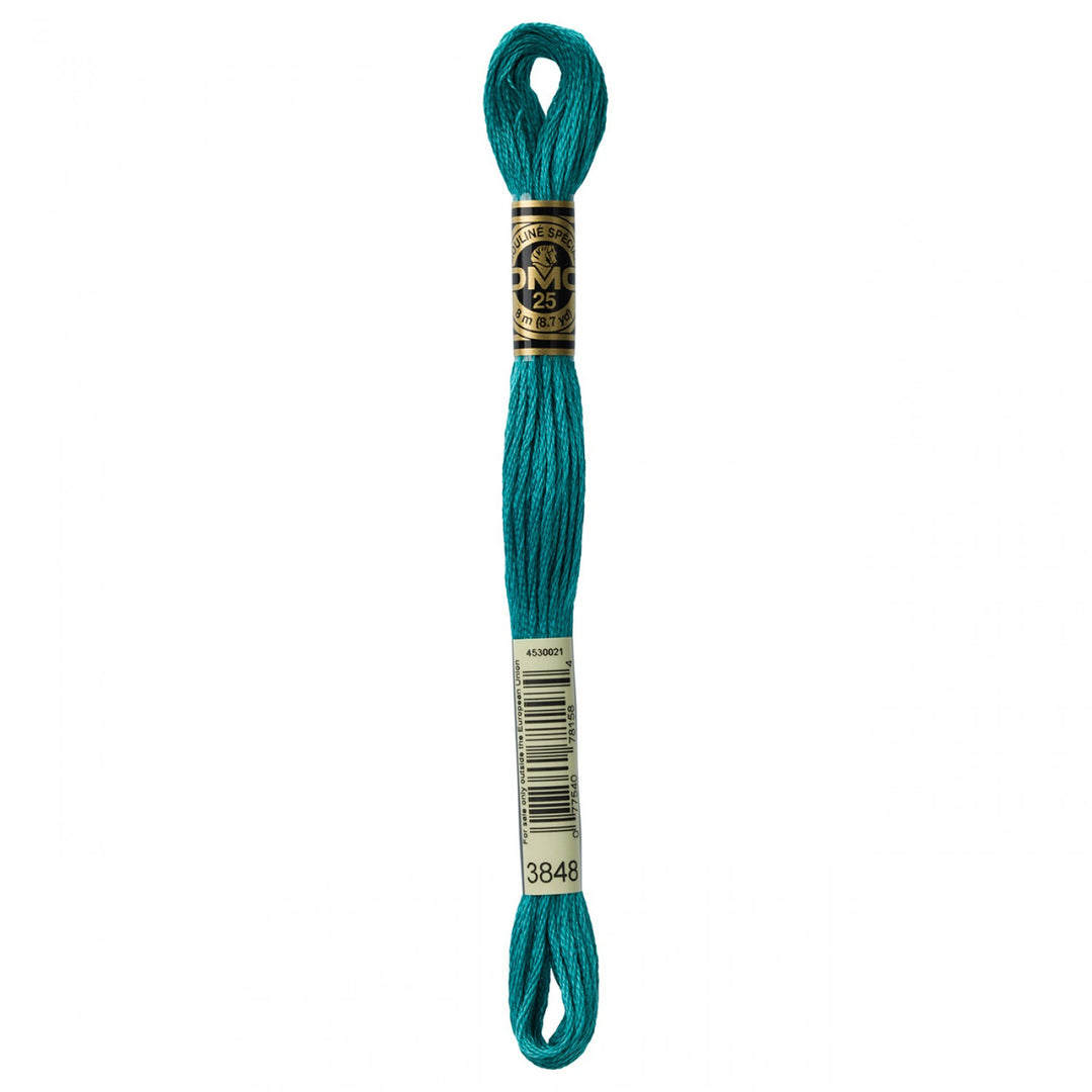 6-Strand Embroidery Floss 3848 Med Teal Green (4515315220525)
