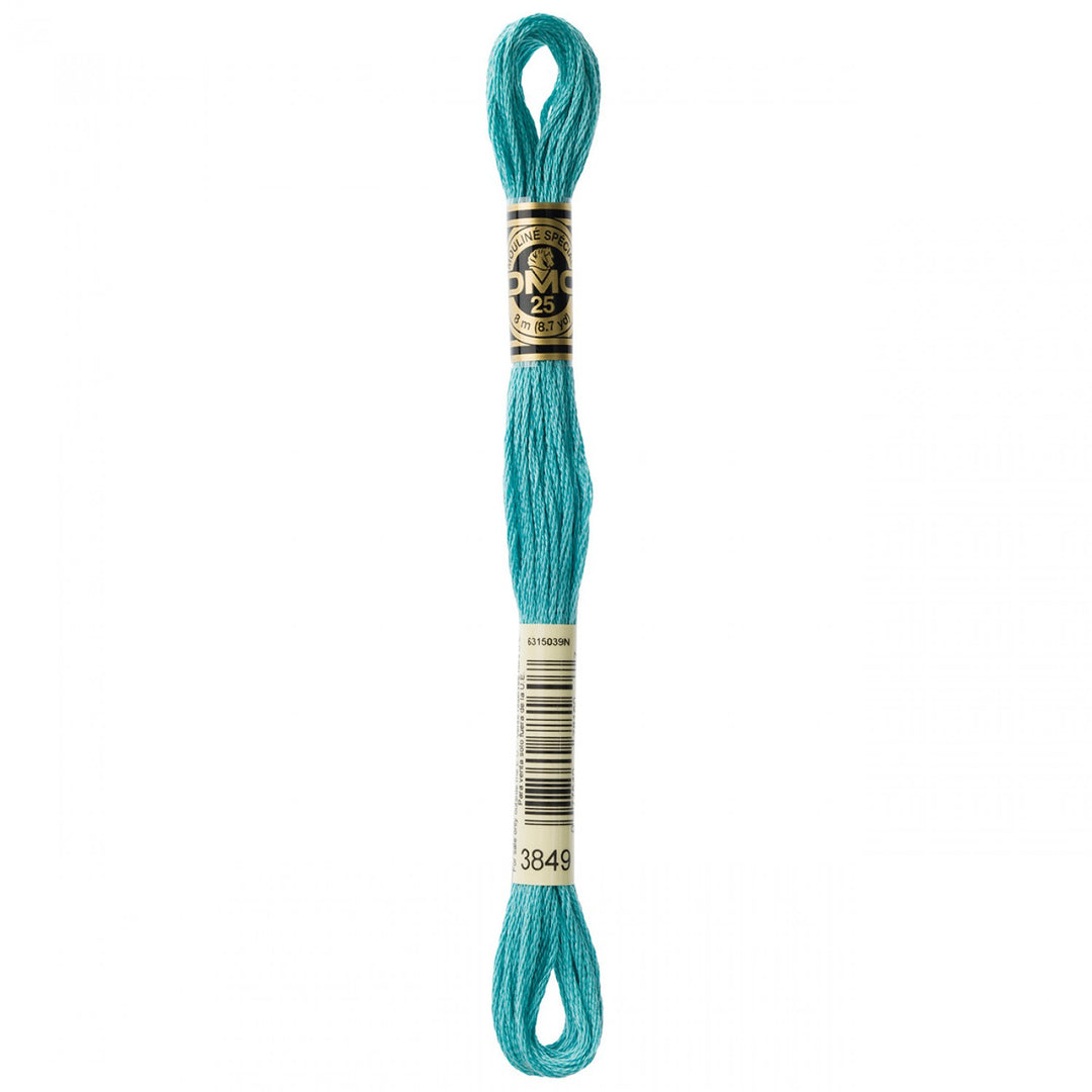 6-Strand Embroidery Floss 3849 Lt Teal Green (4515551445037)