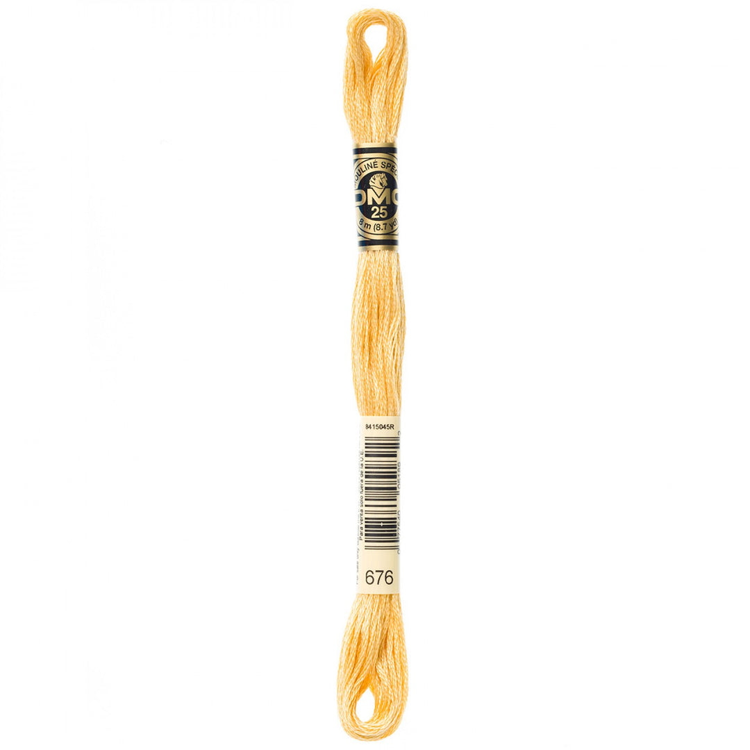 DMC 6-Strand Embroidery Floss 676 Lt Old Gold (4515880697901)