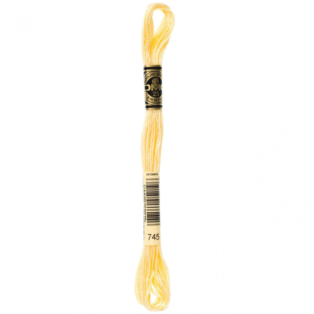 6-Strand Embroidery Floss 745 Lt Pale Yellow (4884085342253)
