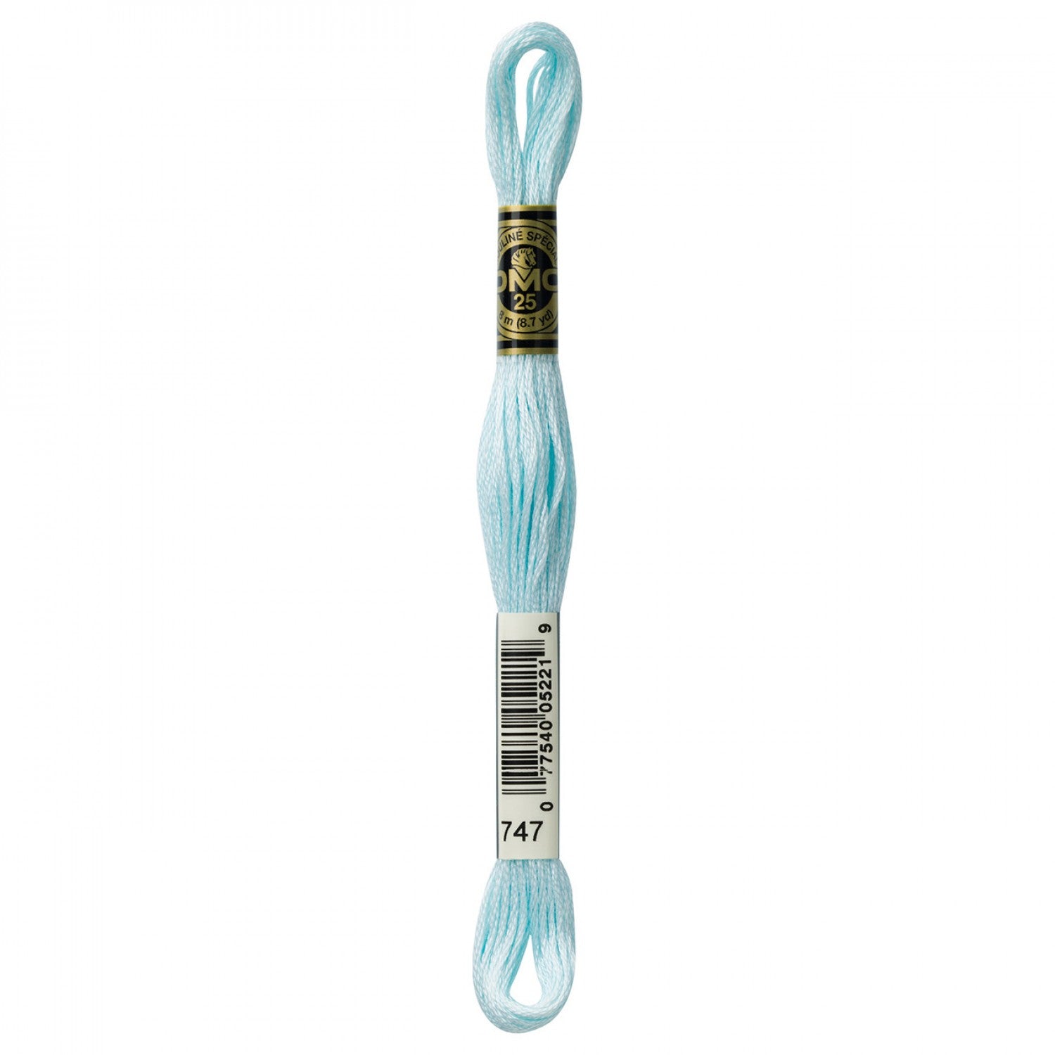 6-Strand Embroidery Floss 747 Very Lt Sky Blue