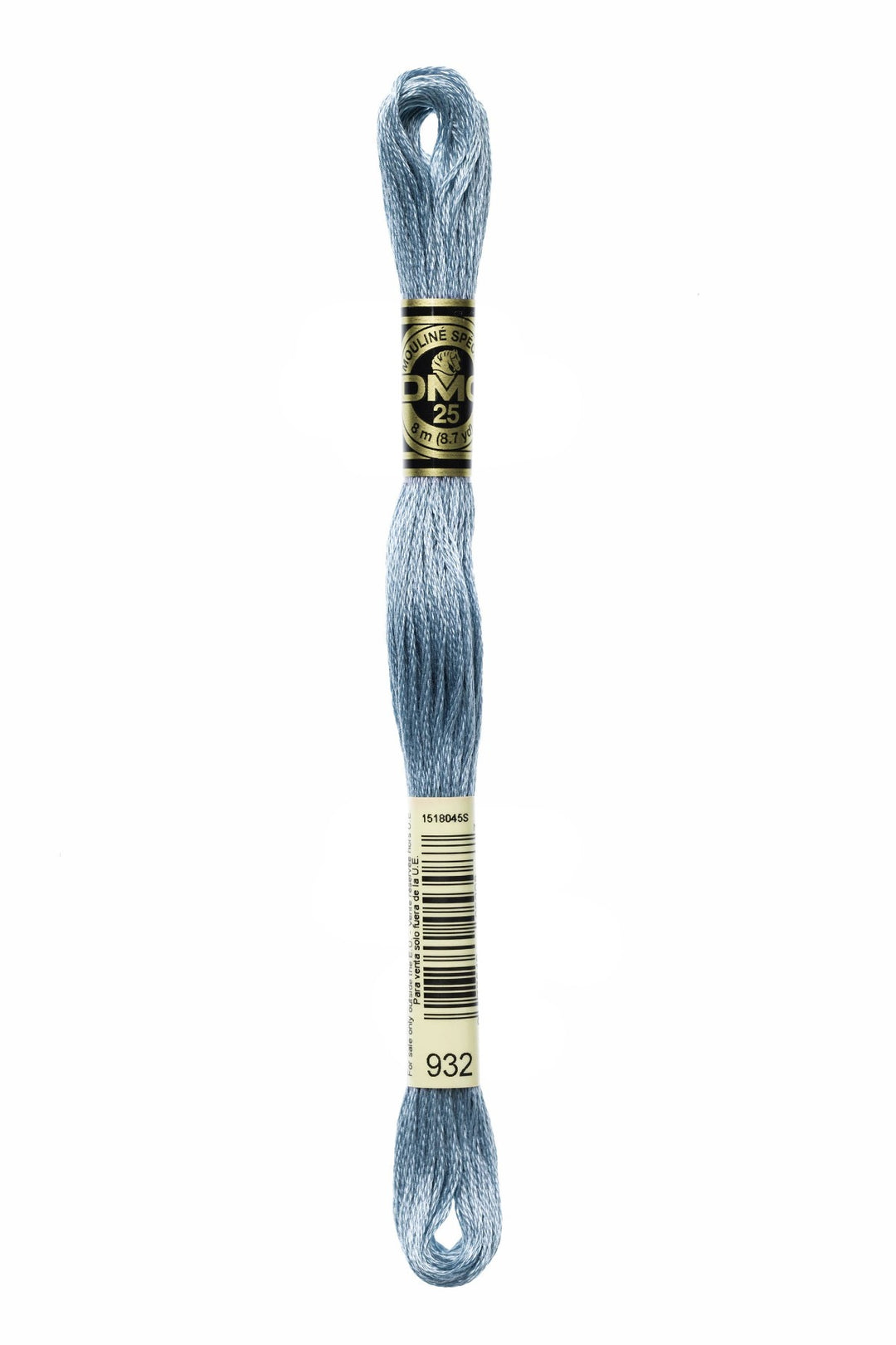 6-Strand Embroidery Floss 932 Lt Antique Blue