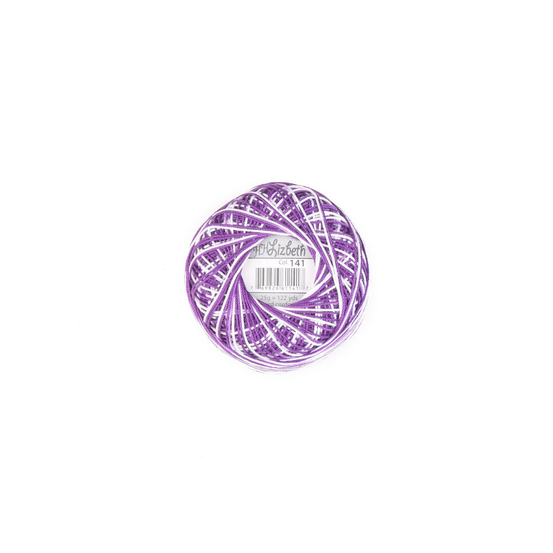 Lizbeth 100% Egyptian Cotton cordonnet thread Purple Twist Multi (406704291880)