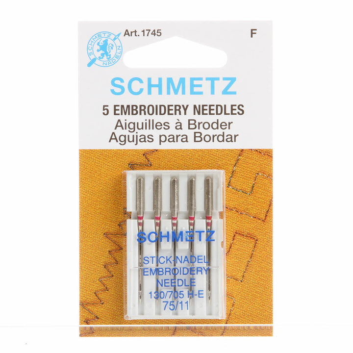Schmetz 75/11 Embroidery Machine Needles 5ct (4971995267117)