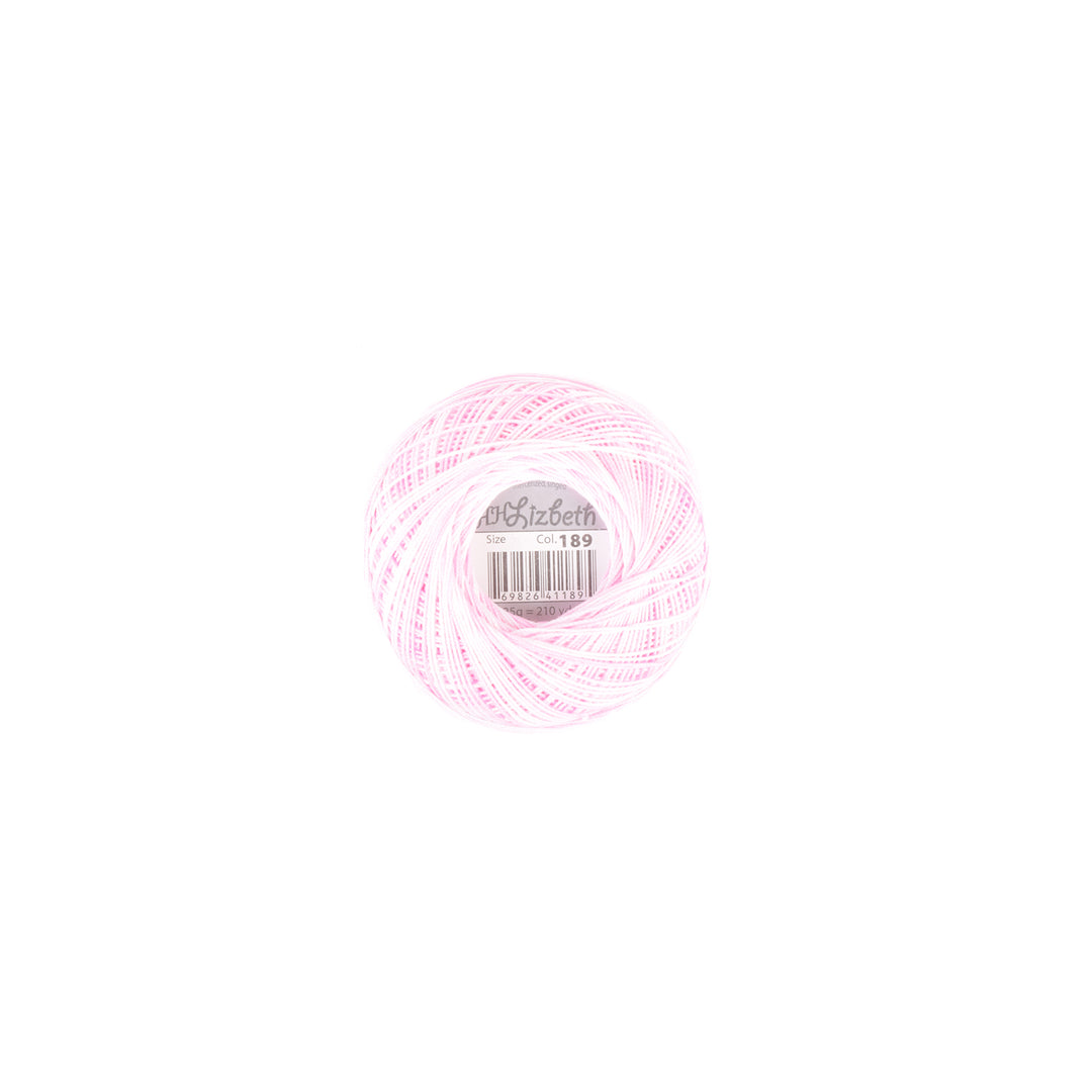 Lizbeth 100% Egyptian Cotton cordonnet thread Pink Ice Multi (665580109869)