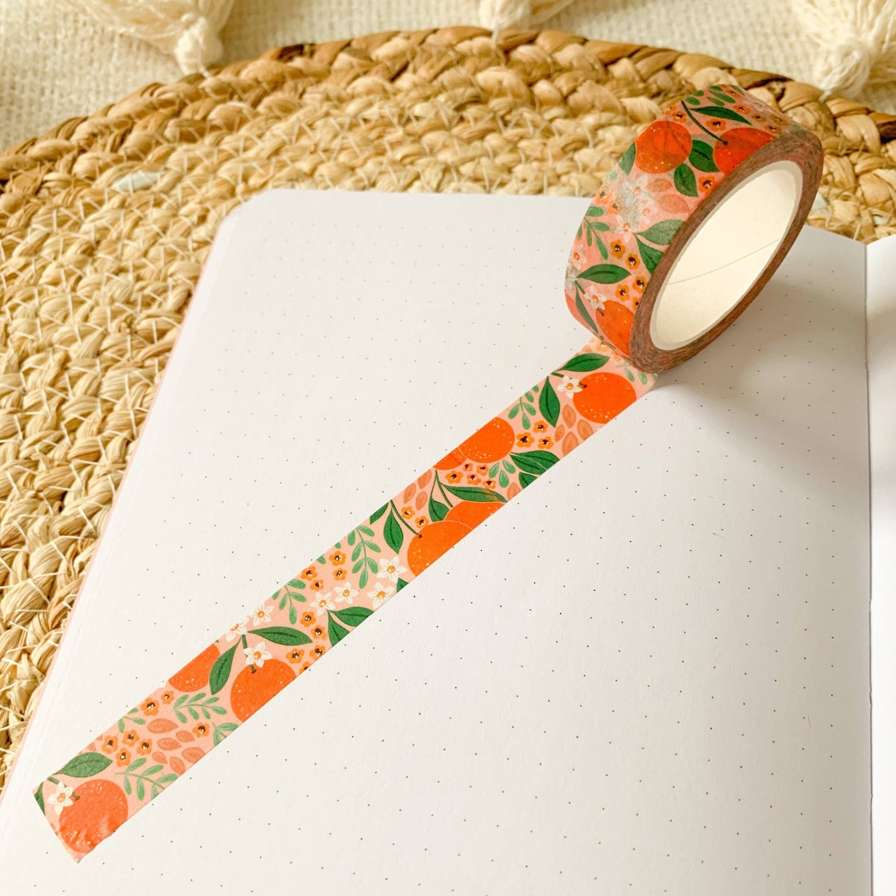 Oranges Floral Washi Tape