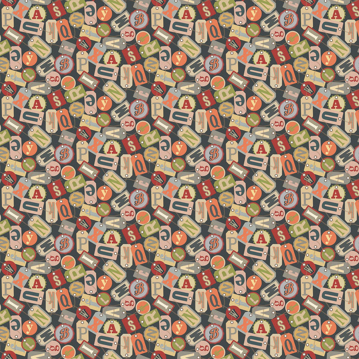 Letterpress Cotton Quilt Fabric by Deborah Edwards for Northcott Type Vintage (410023821352)
