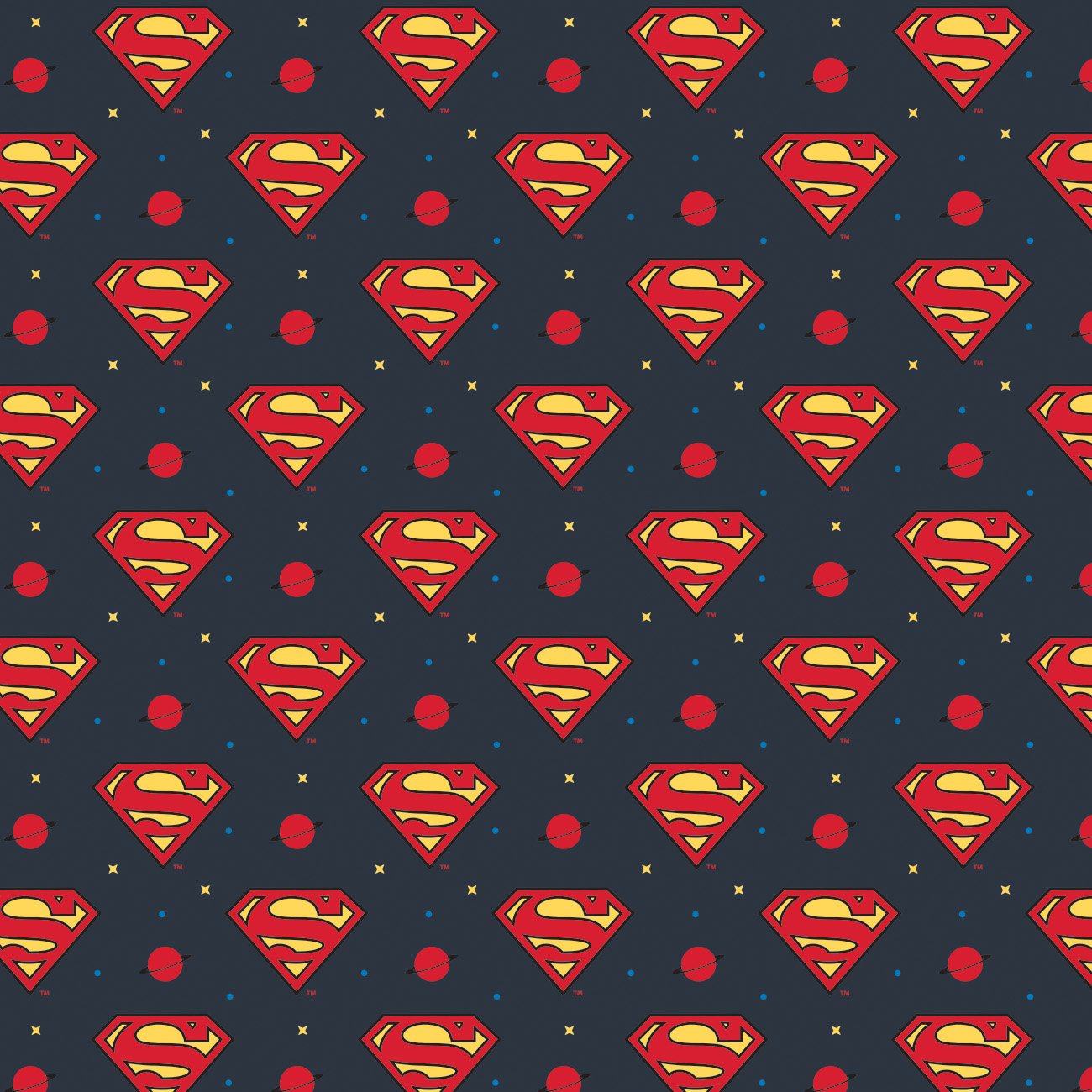 Camelot FabricsYoung DC Fabric Superman Jr Logo IndigoFabric