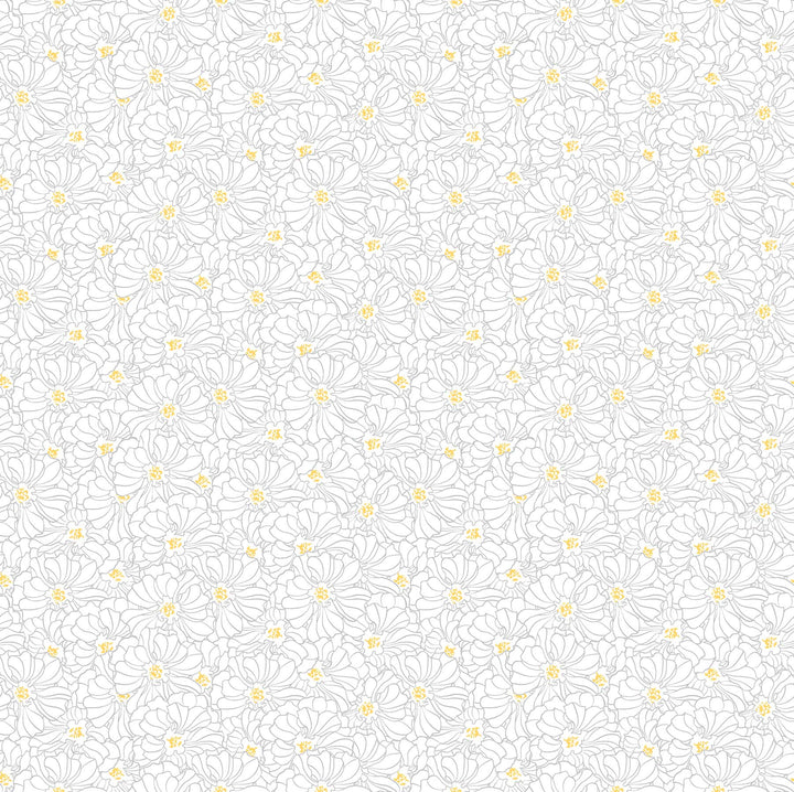 Windsong Floral Outline White (6671644852389)