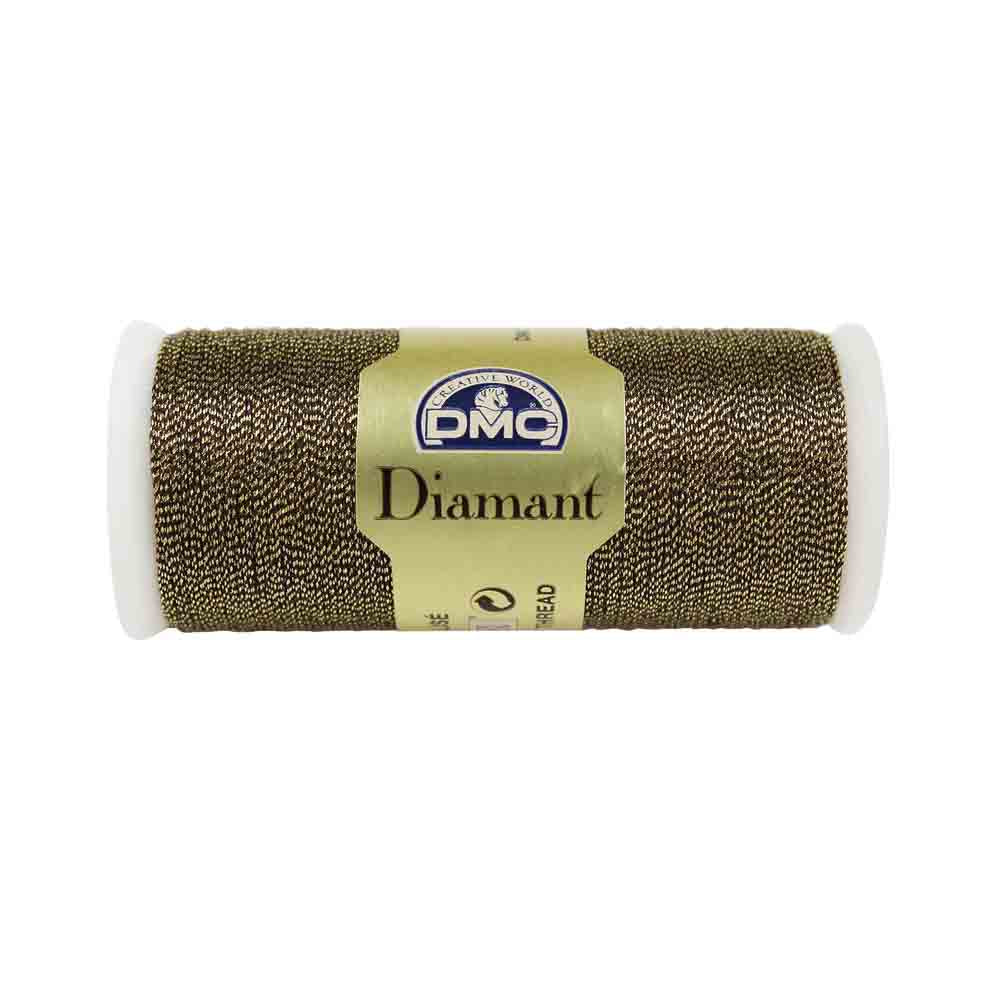 DMC Diamant Metallic Needlework Thread 140 Gold and Black (4590624899117)