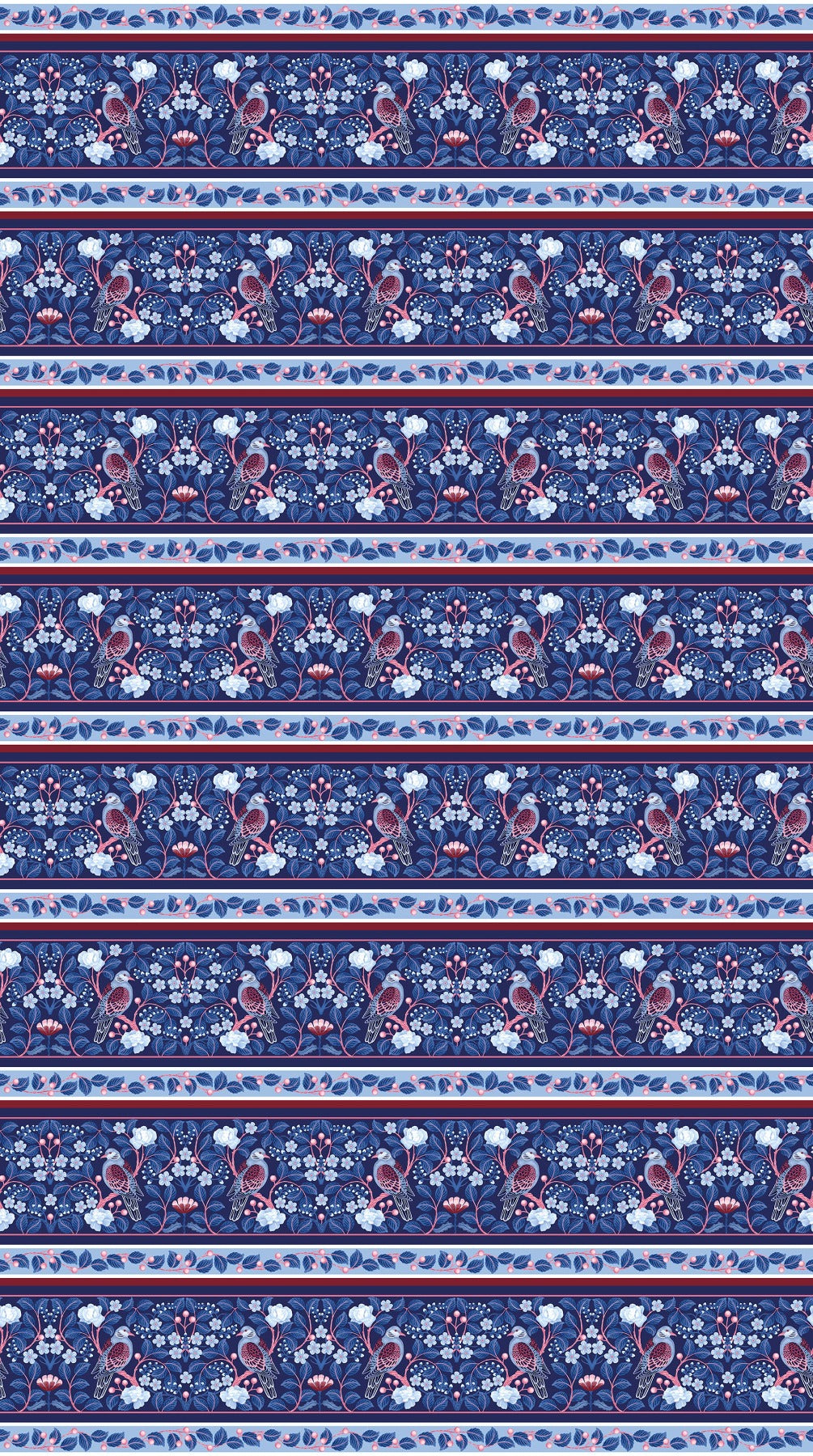 Willowberry Lane Border Print Blue