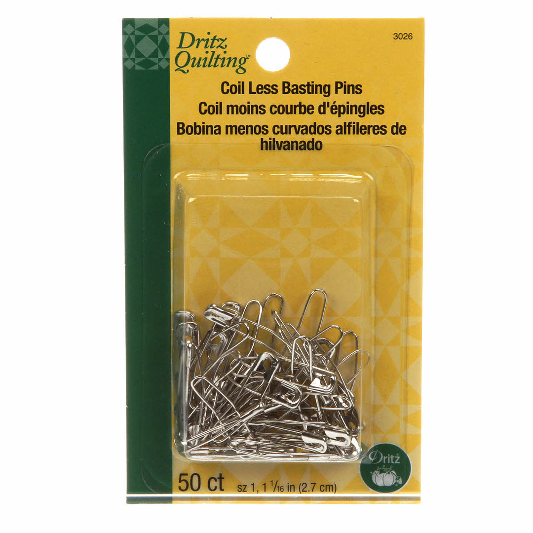 27mm Coil-less Curved Basting Pins 50ct (4383850430509)
